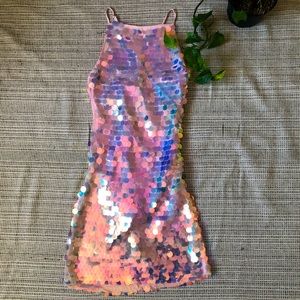 Forever 21 Sequin Iridescent Mini Party Dress Mermaid